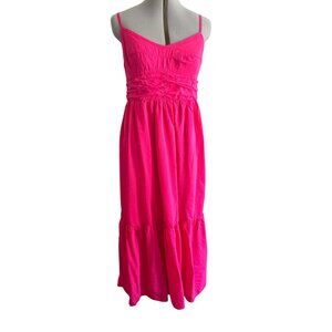 Universal Thread Pink Maxi Dress With Adjustable Straps & Smocked Back Size M